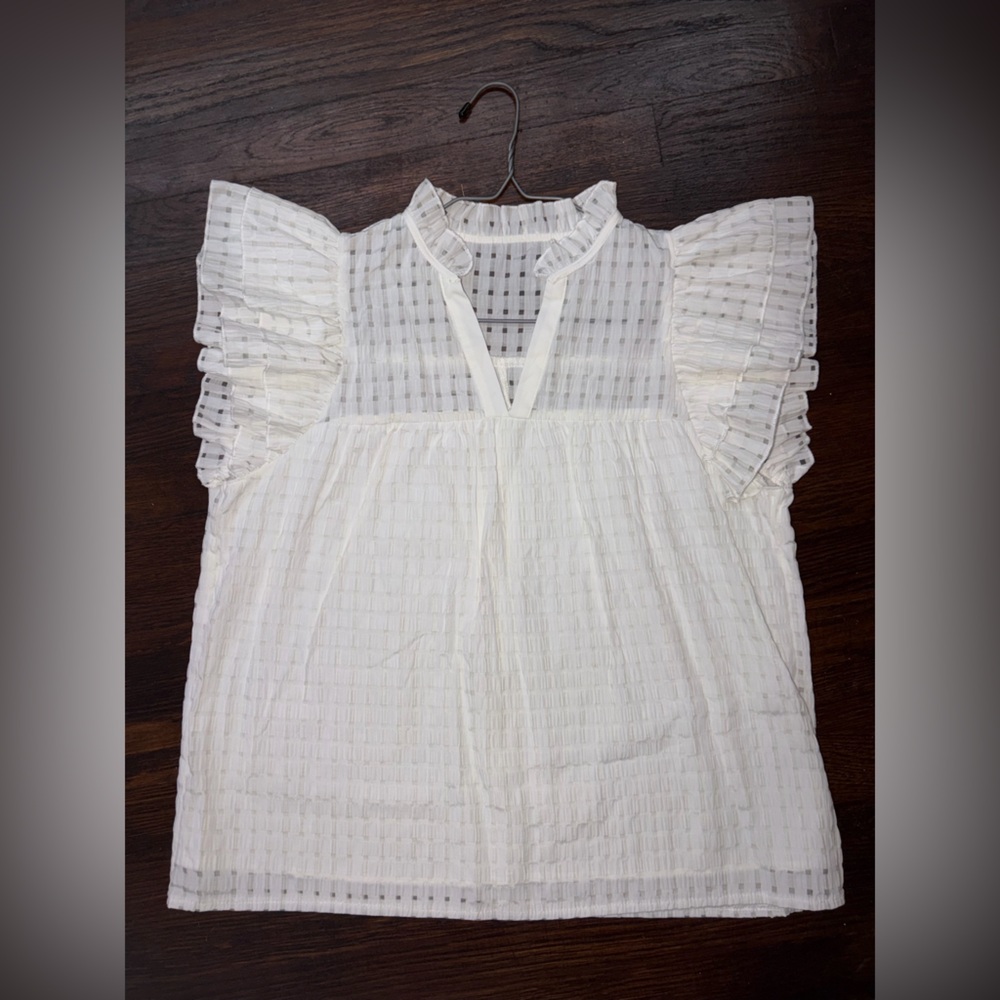 SHEIN women’s white dressy blouse